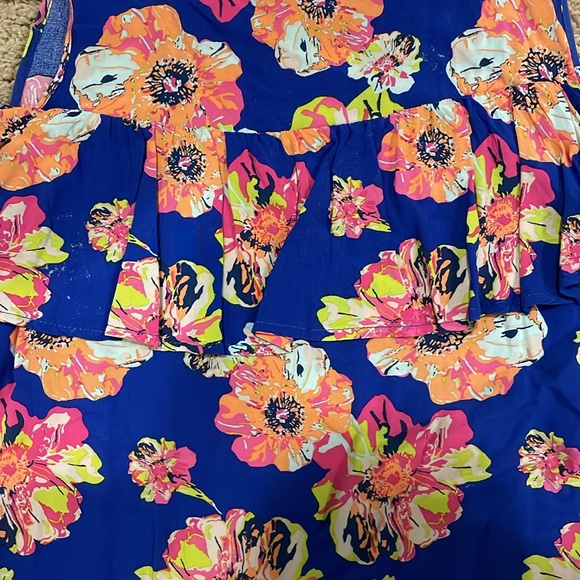 All for Color medium Floral Blue Dress - Picture 3 of 6